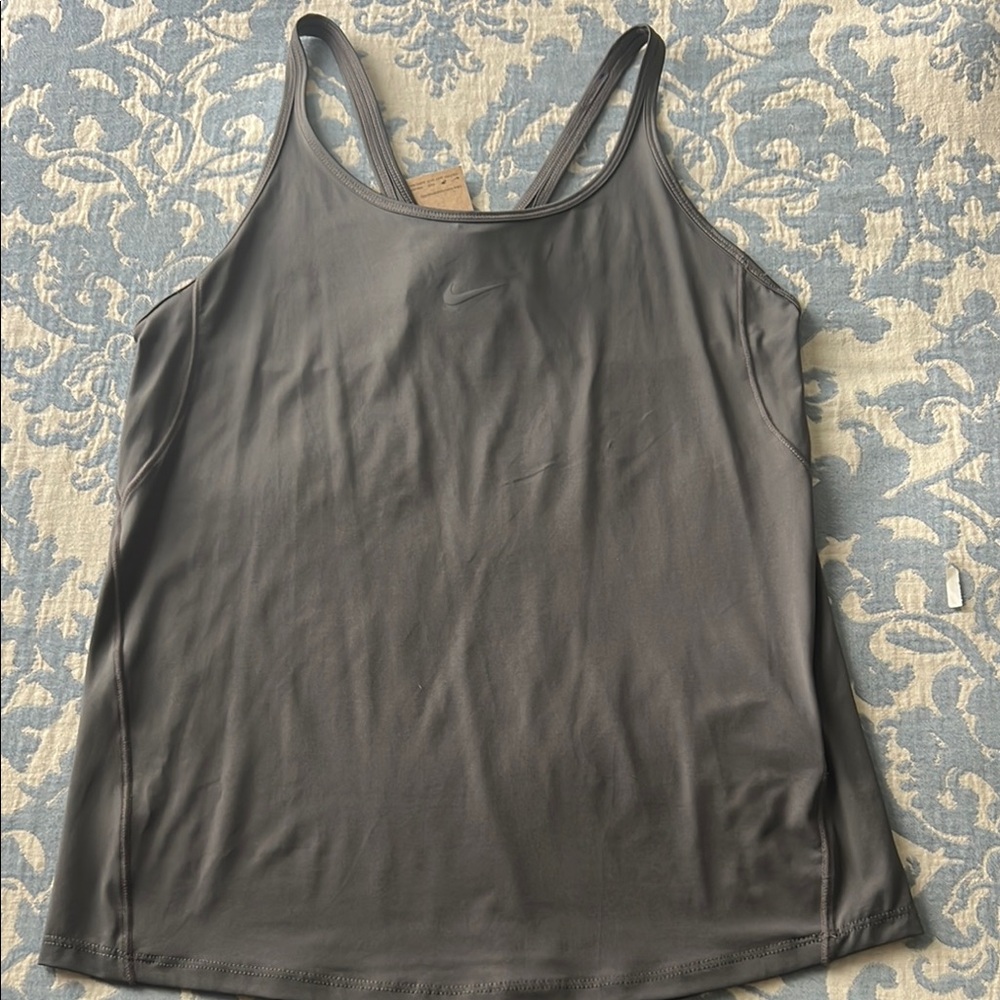 Nike Gray Fitted Tank Top